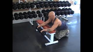 Dumbell Bench Reverse Wrist Curl
